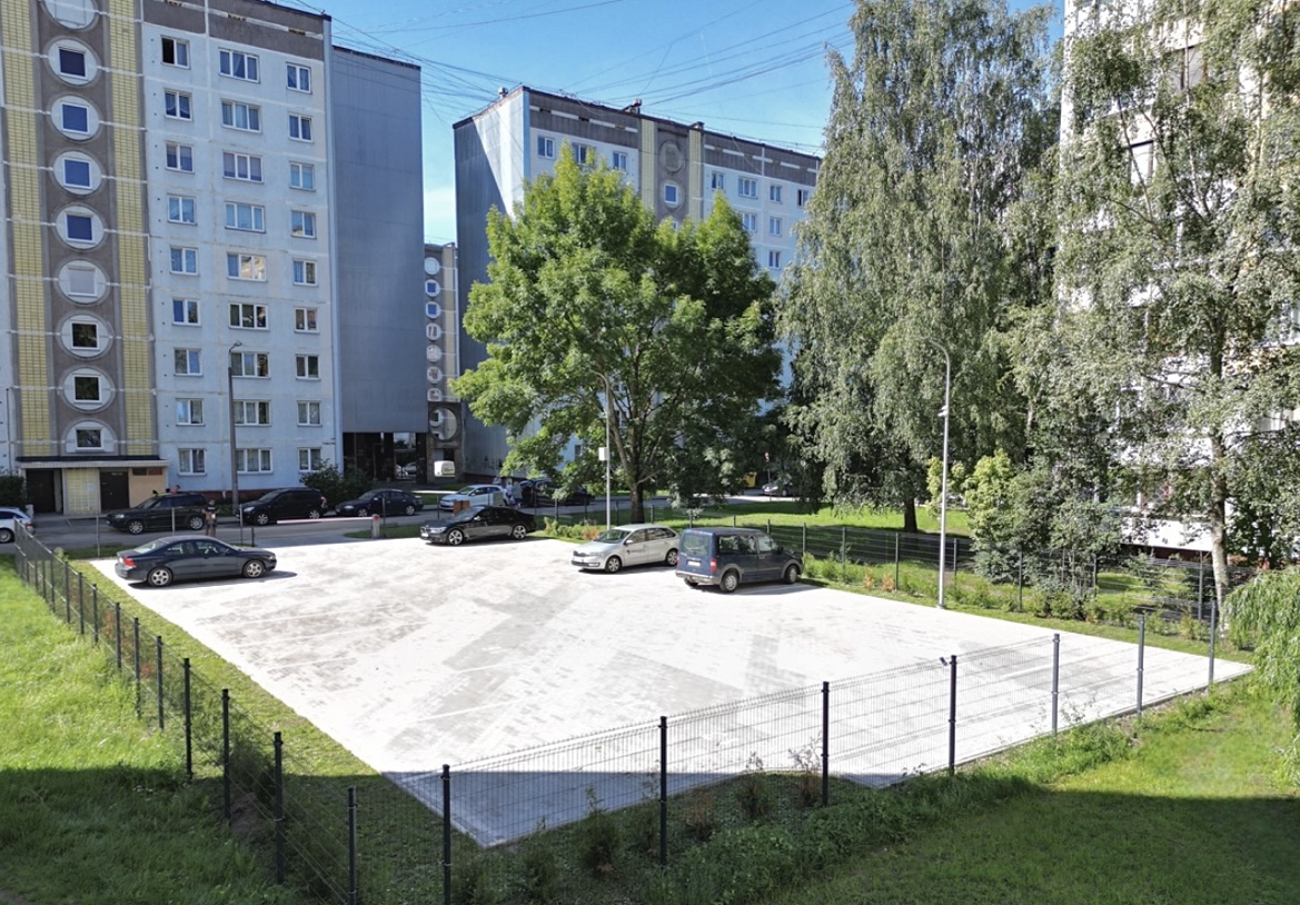 Secured parking lot